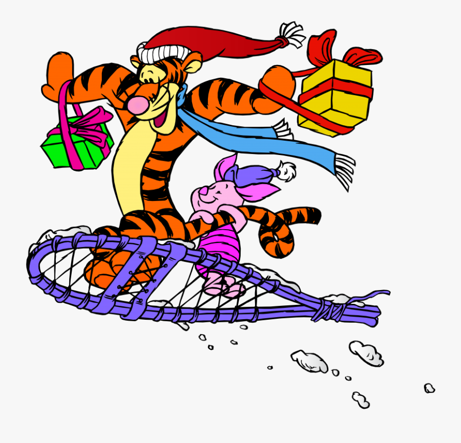 Free Png Download Tigger And Piglet Christmas Clipart - Winnie The Pooh Christmas Png, Transparent Clipart