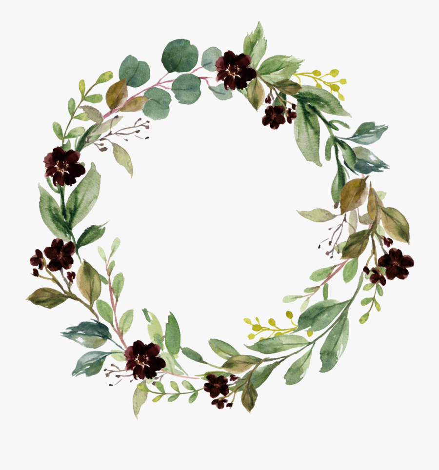 Floral Wreath 8, Transparent Clipart