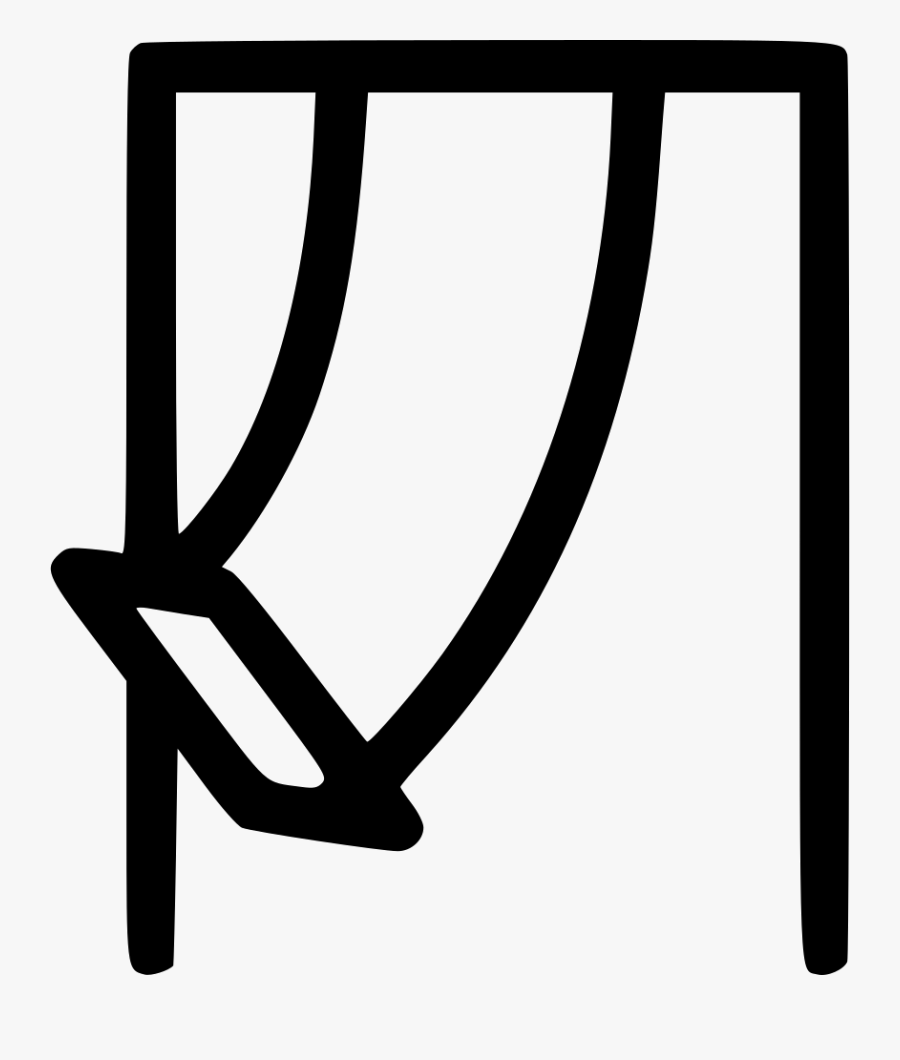 Swing Playground - Playground Single Swing Clipart Black And White, Transparent Clipart