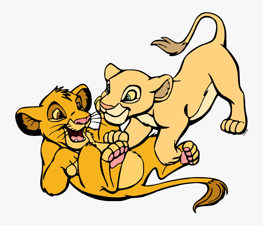 Simba And Nala Playing, Transparent Clipart