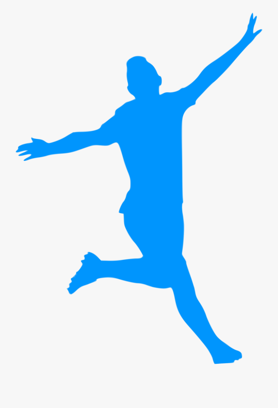Soccer Player Celebrating Silhouette, Transparent Clipart