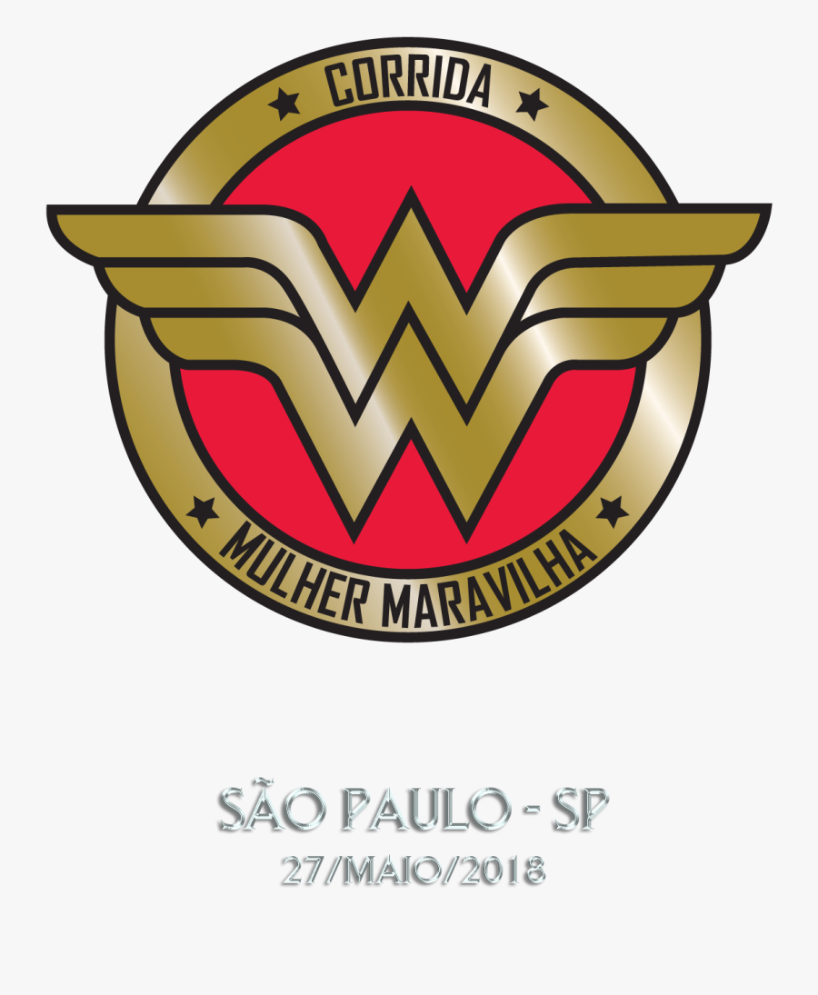 Racing São Paulo Marathon 2018 Wonder Woman Half Marathon - Wonder Woman Shield Clipart, Transparent Clipart