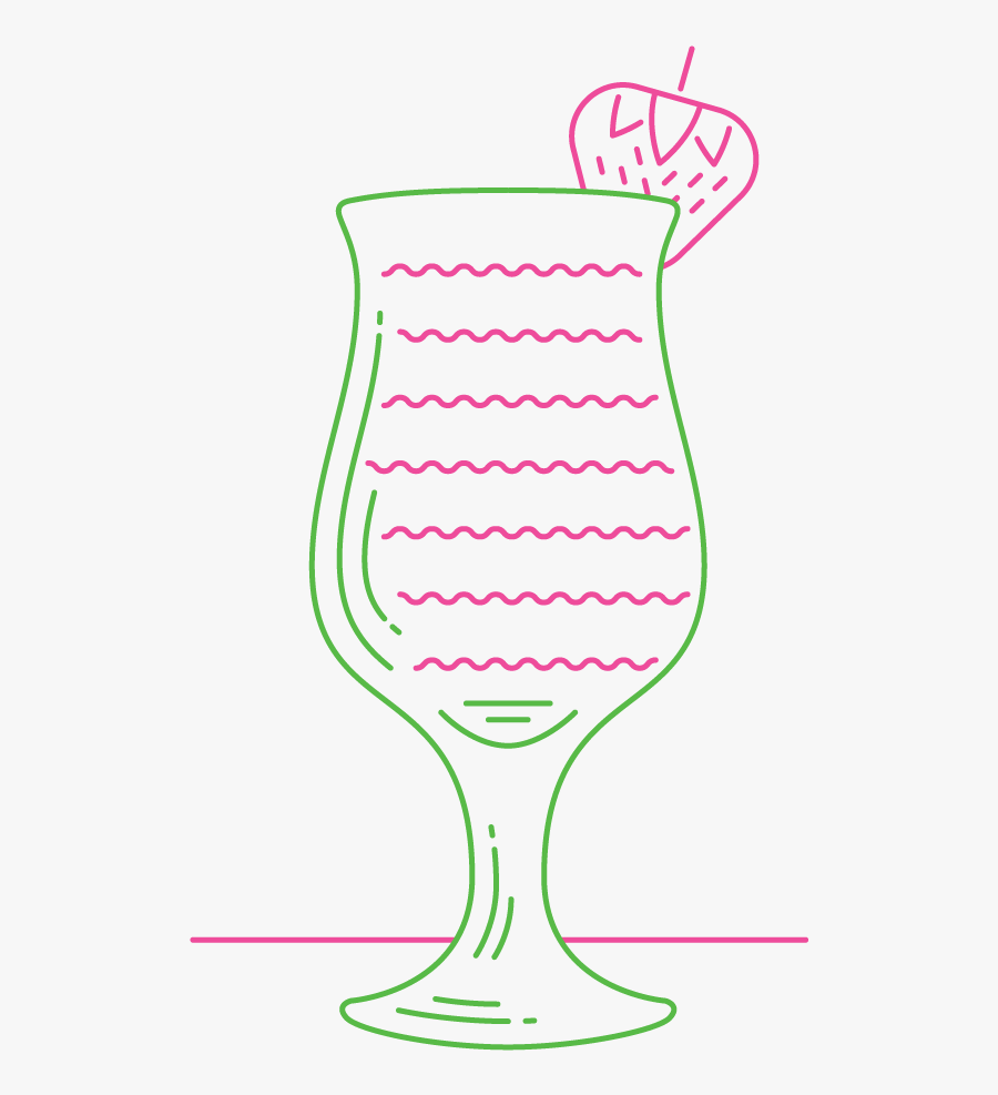 Transparent Strawberry Daiquiri Clipart - Champagne Stemware, Transparent Clipart