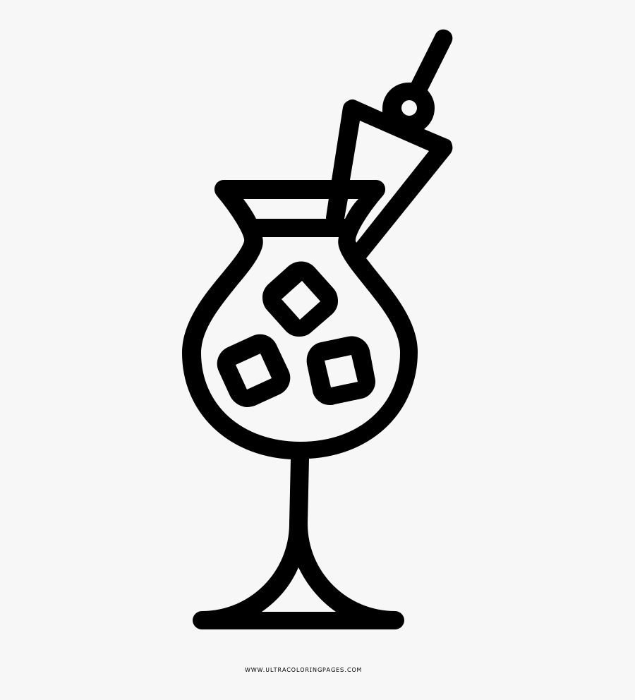 Daiquiri Coloring Page, Transparent Clipart