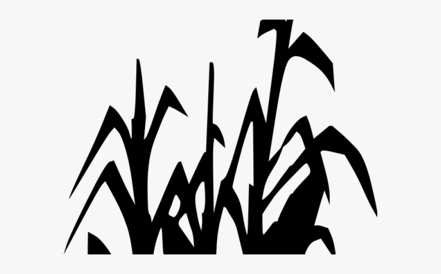 Corn Stalk Clipart Black And White, Transparent Clipart