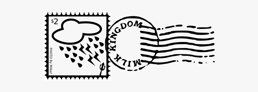 Vector Drawing Of Weather Design Postage Stamp - Stamp Clipart, Transparent Clipart