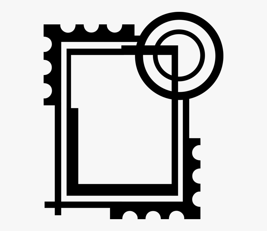 Vector Illustration Of Post Office Postage Stamp Displayed, Transparent Clipart