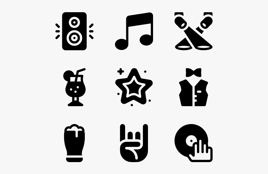 Clip Art Icons Dancing - Symbols Related To Dance, Transparent Clipart
