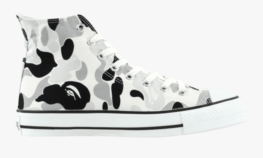 Transparent White Converse Png - Bathing Ape Converse, Transparent Clipart