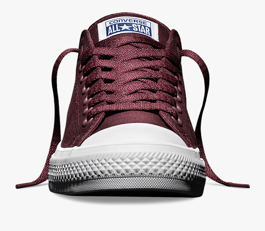 Converse Chuck Taylor All Star Ii Low "bordeaux - Front View Shoes Png, Transparent Clipart