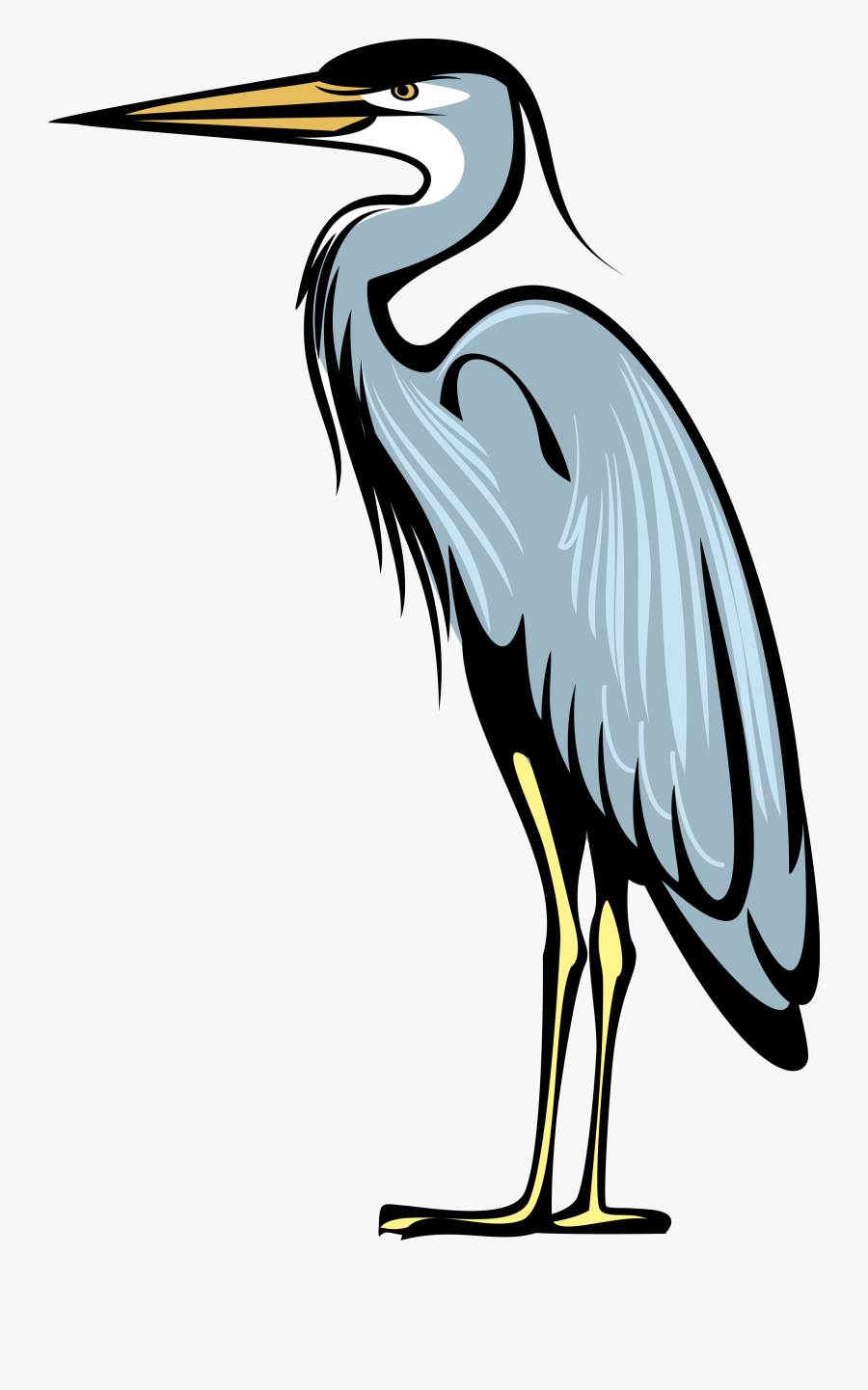 Great Blue Heron Bird Crane Heraldry - Great Blue Heron Clipart, Transparent Clipart