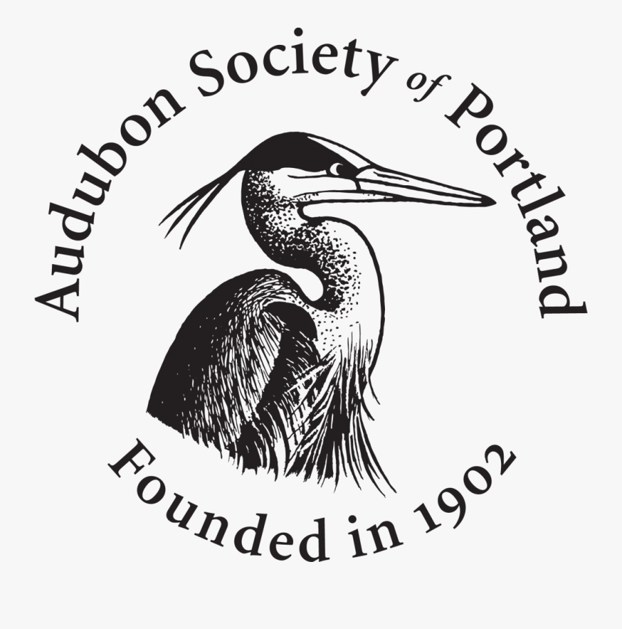 Great Blue Heron Clip Art - Audubon Society Of Portland Logo, Transparent Clipart