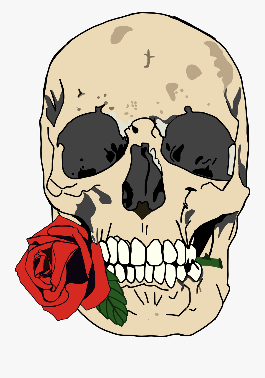 Transparent Gothic Skull Png - Transparent Gothic Rose, Transparent Clipart