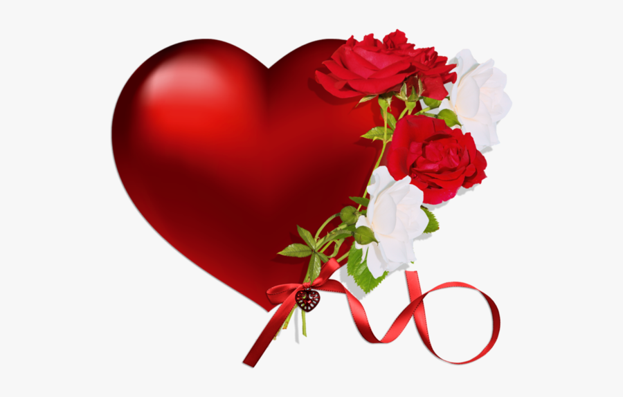 Heart Clipart Rose - Love Symbol With Roses, Transparent Clipart