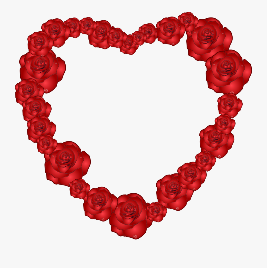 Rose Heart Png - Happy Valentines Day Text In Heart Vector Free Download, Transparent Clipart