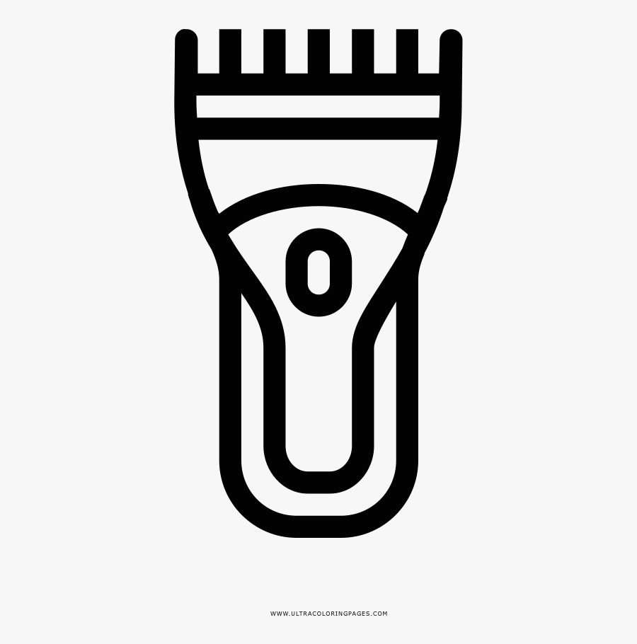 Electric Razor Coloring Page - Beard Trimmer Icon, Transparent Clipart