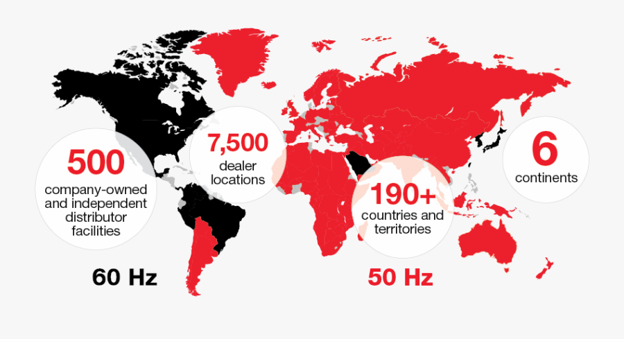 Flat Vector World Map, Transparent Clipart