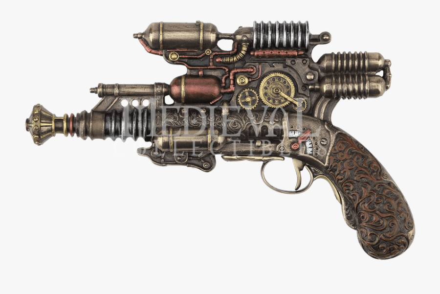 Clip Art Steampunk Gauss Coil Pistol - Pistolas Steampunk, Transparent Clipart