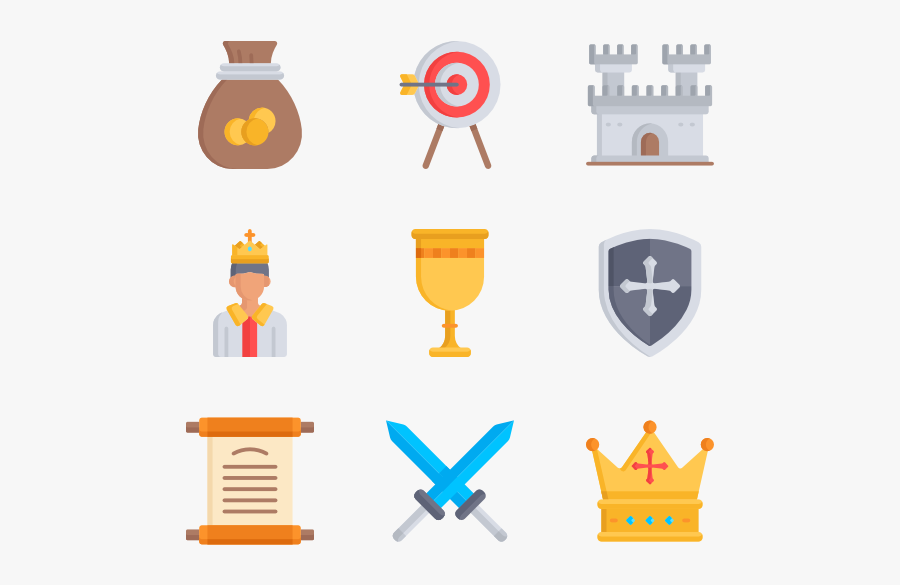 Medieval Flat Icon, Transparent Clipart