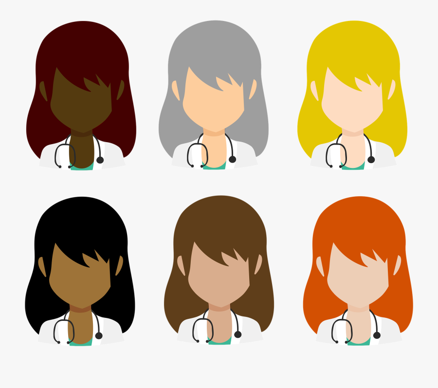 Female Doctor Avatar, Transparent Clipart