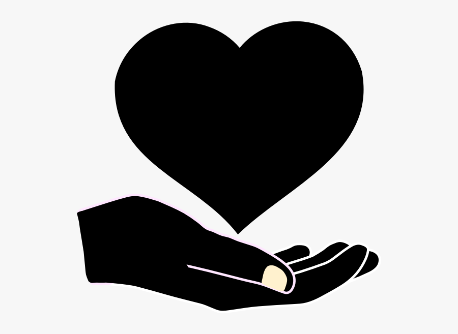A Reaching Hand And A Heart As An Illustration - Heart In Hand Clipart, Transparent Clipart
