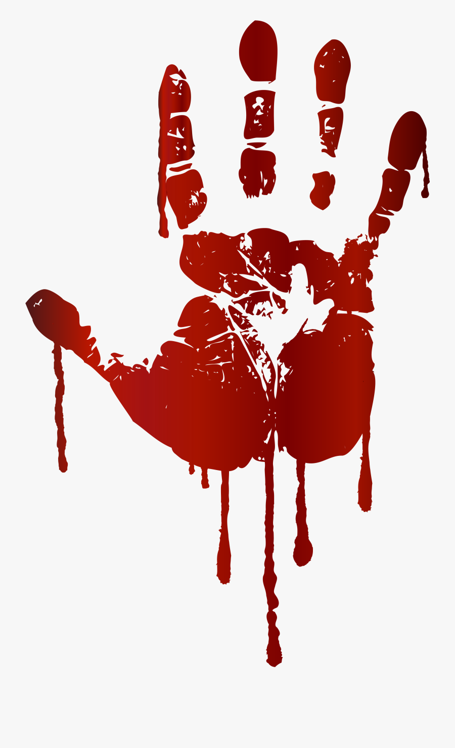 Transparent Hand Print Png - Blood Hand Print Png, Transparent Clipart