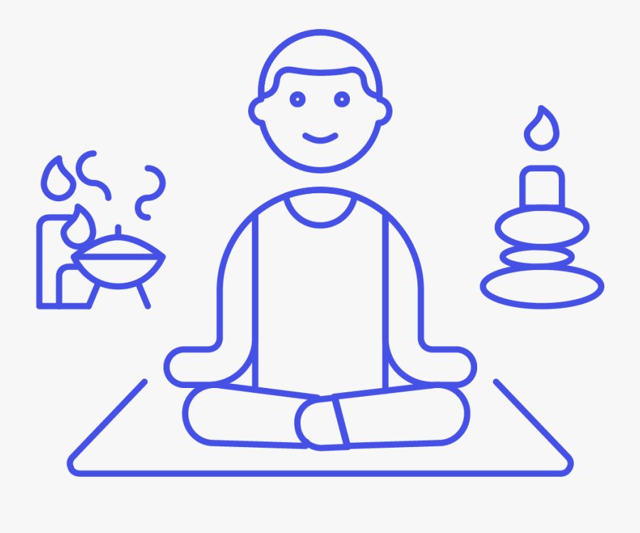 03 Spa Meditation Male African American , Transparent - Clip Art, Transparent Clipart