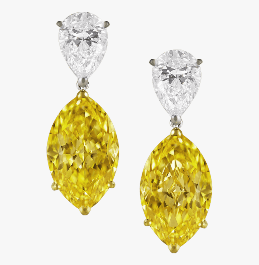 Fancy Diamond Earrings Png, Transparent Clipart