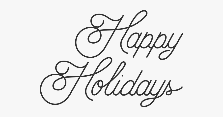 Happy Holidays Png Script - Calligraphy, Transparent Clipart