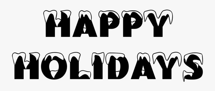 Transparent Happy Holidays Free Clipart - Happy Holidays Images Black And White, Transparent Clipart
