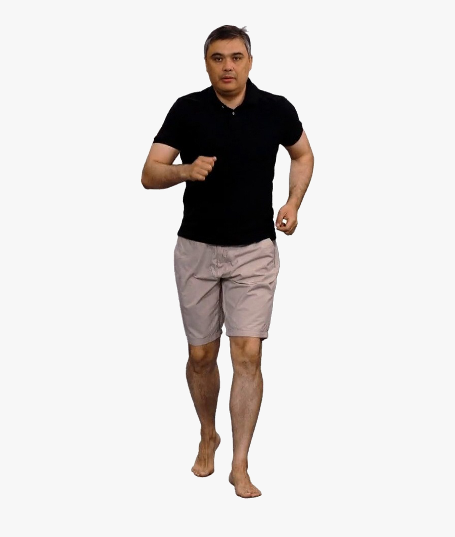 Jogging Man Front View , Transparent Cartoons - Man, Transparent Clipart