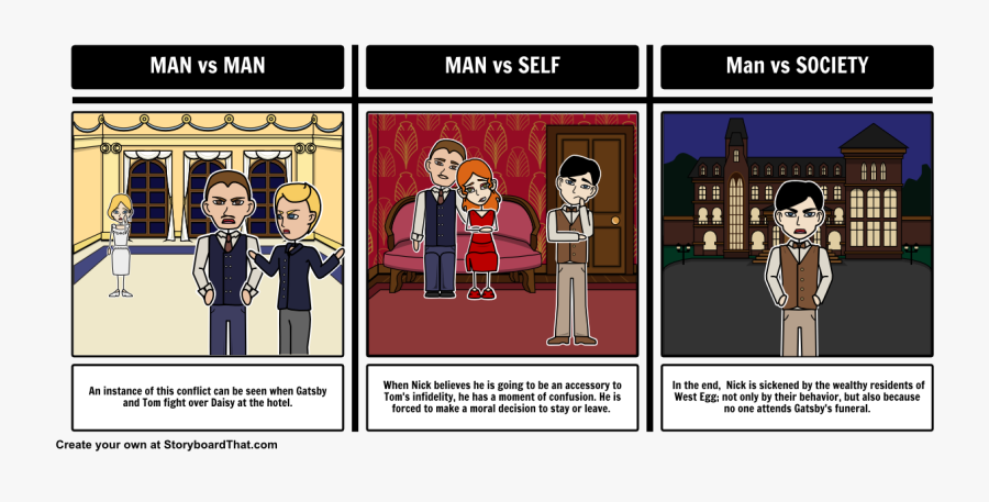 Conflicts In The Great Gatsby, Transparent Clipart