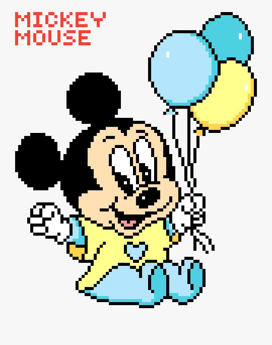 Pixel Art Mickey Bebe, Transparent Clipart