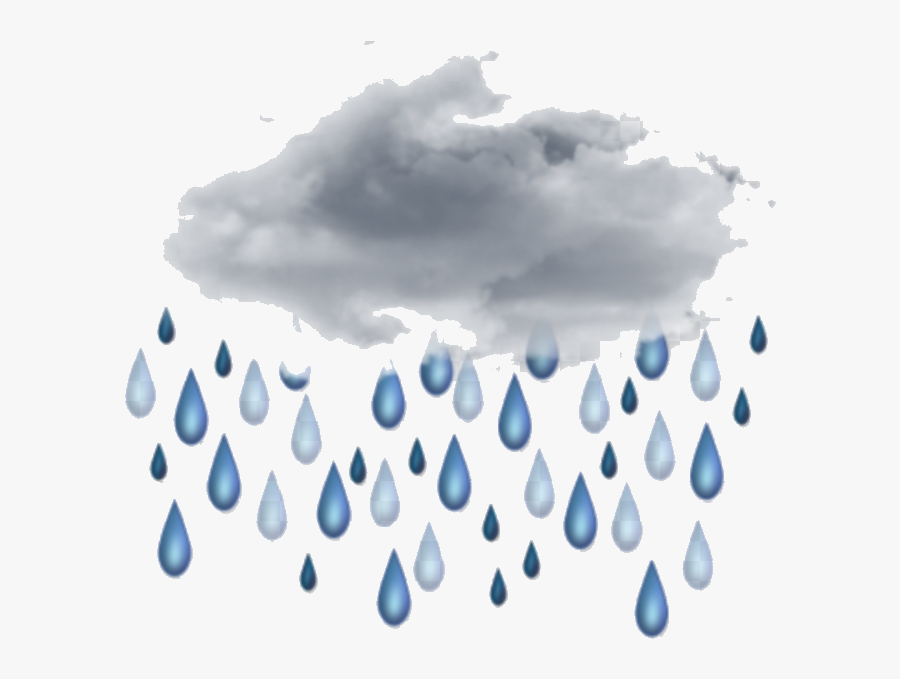Rain Ftestickers Clipart Cloud Raindrops Transparent - Transparent Background Rain Clipart, Transparent Clipart