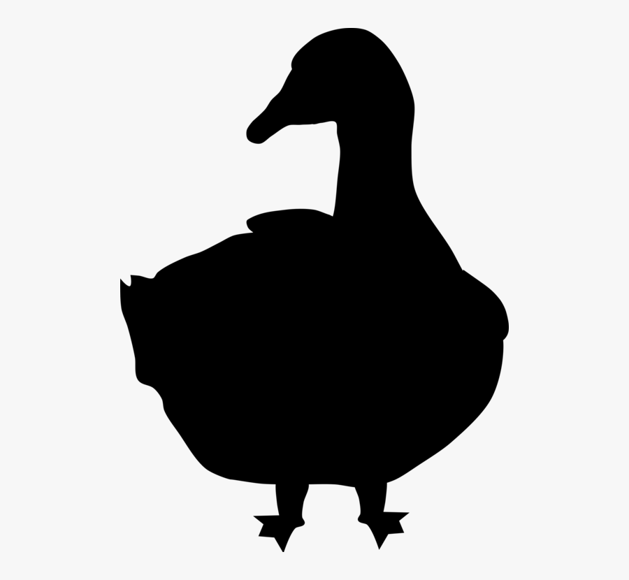 Duck Goose Clip Art Silhouette Bird - Goose Vector Png, Transparent Clipart