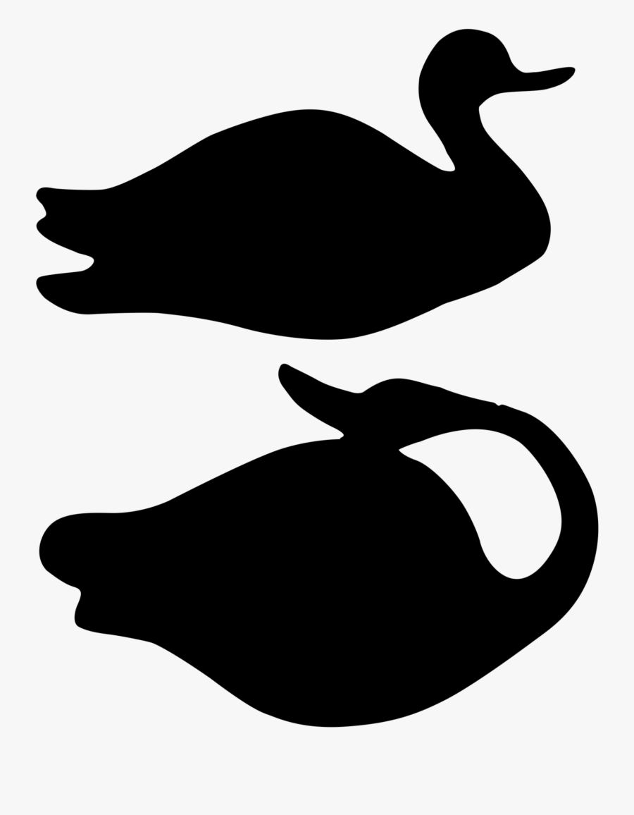 Duck Goose Clip Art Silhouette Beak - Duck, Transparent Clipart