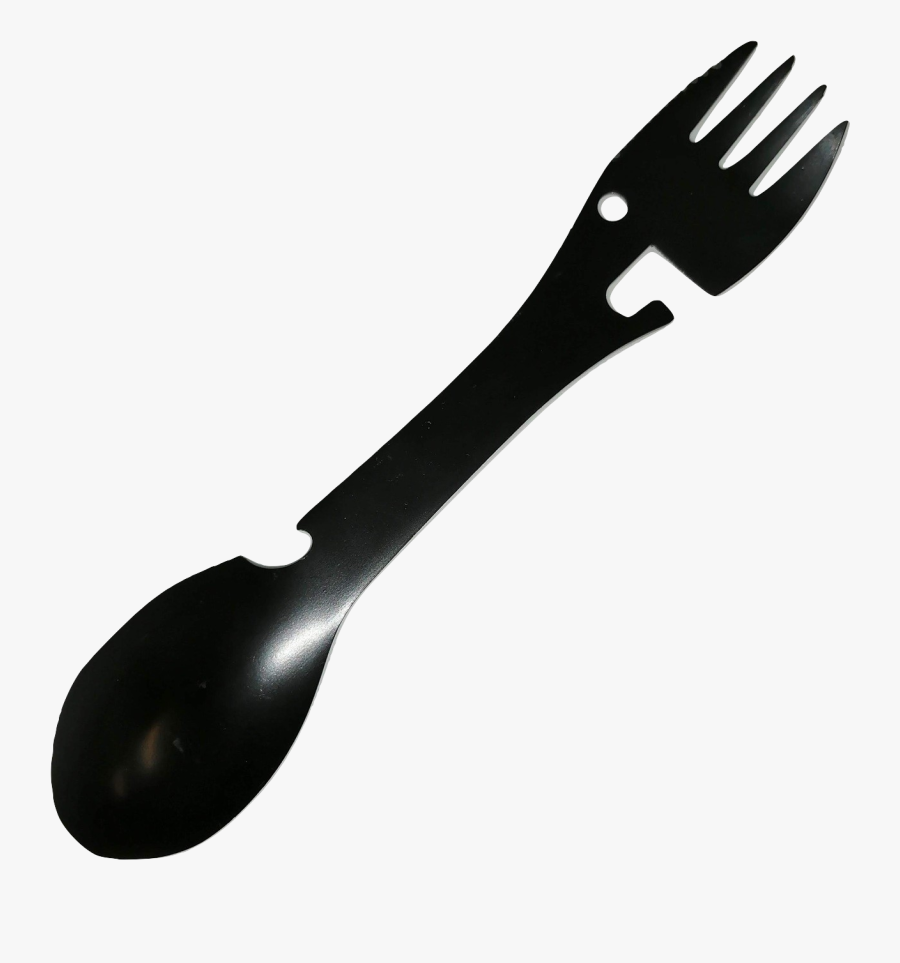 Transparent Spork Png - Spoon Knife And Fork All In One, Transparent Clipart
