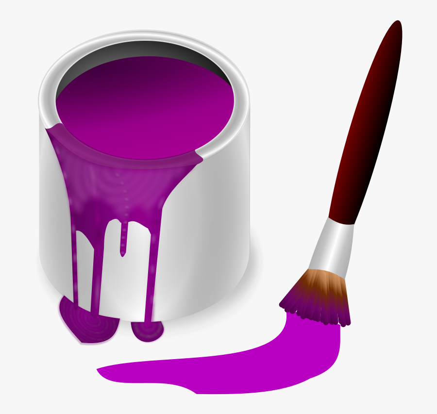 Color Bucket Purple - Purple Paint Clipart, Transparent Clipart