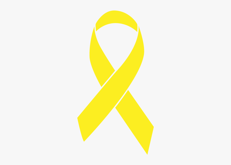 Yellow Colored Bone Cancer Ribbon - Lung Cancer Awareness Month Ribbon, Transparent Clipart