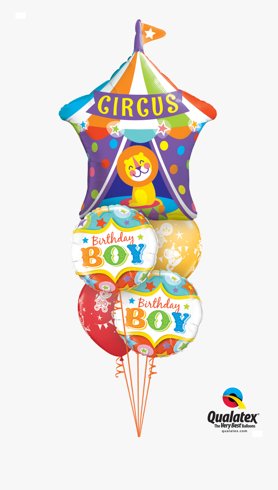 Birthday Boy Circus Bouquet At London Helium Balloons - Circus Cartoon Image Lion, Transparent Clipart
