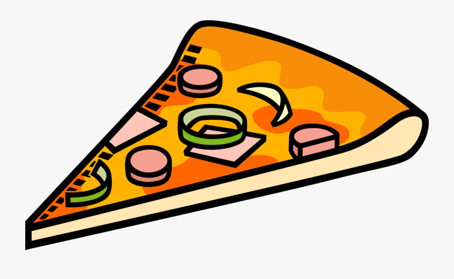 Vector Illustration Of Flatbread Pizza Topped With - Mga Bagay Na Tatsulok, Transparent Clipart