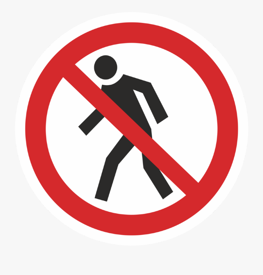 No Symbol Walking Clip Art - No Walking Sign Clipart, Transparent Clipart