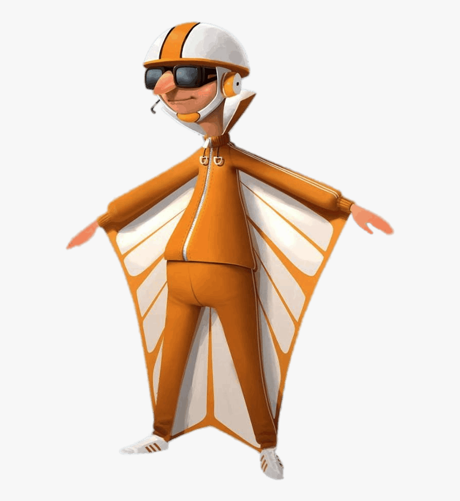 Vector In Wing Suit - Vector Memes, Transparent Clipart