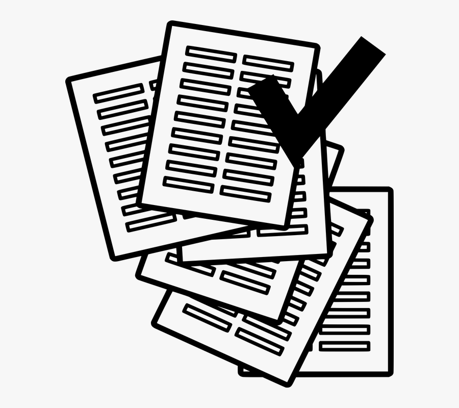 Symbol List Work Check - Pictogram Huiswerk, Transparent Clipart