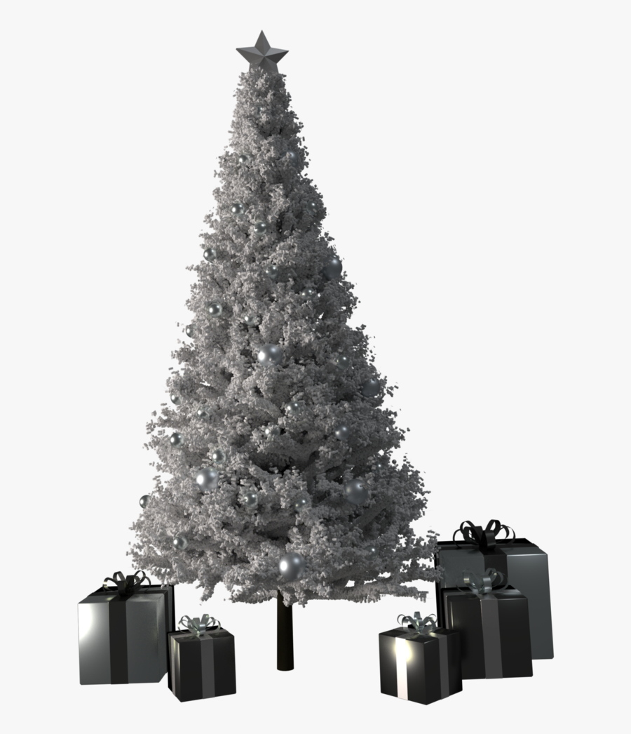 Clip Art Snowy By Black B - Christmas Tree, Transparent Clipart