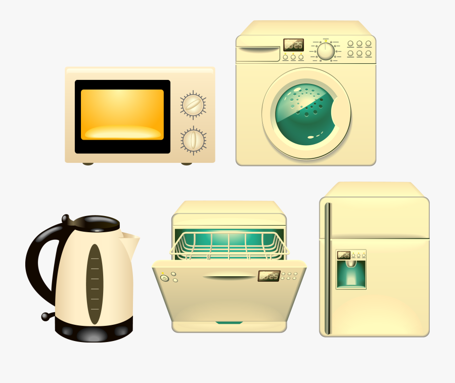Refrigerator Washing Machine Clipart, Transparent Clipart