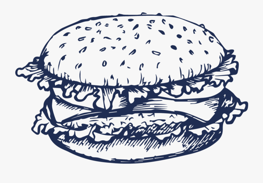 Cask Illustrations Burger-06 - Hamburger, Transparent Clipart