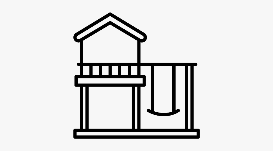Espacio De Juegos Para Niños En Nuestro Centro Comercial - Drawing Of A Courthouse Easy, Transparent Clipart