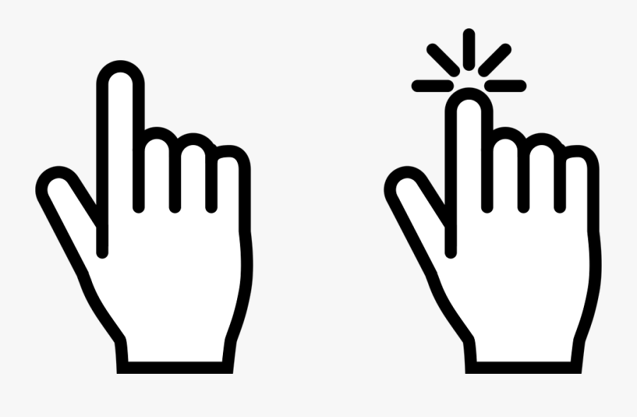 Hand Mouse Click Png, Transparent Clipart