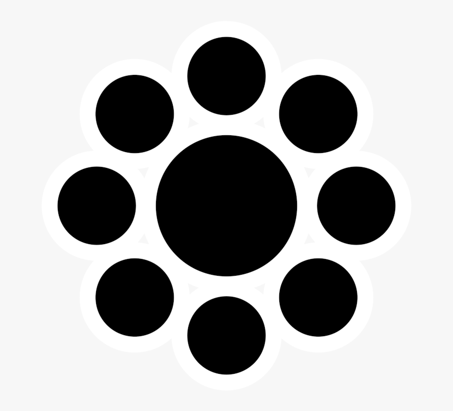 Paw,blackandwhite,polka Dot - Temperament Types Activity Level, Transparent Clipart